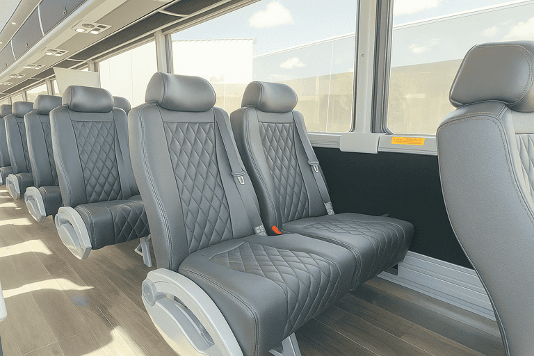 interior of Jersey City Coach Bus Service charter bus