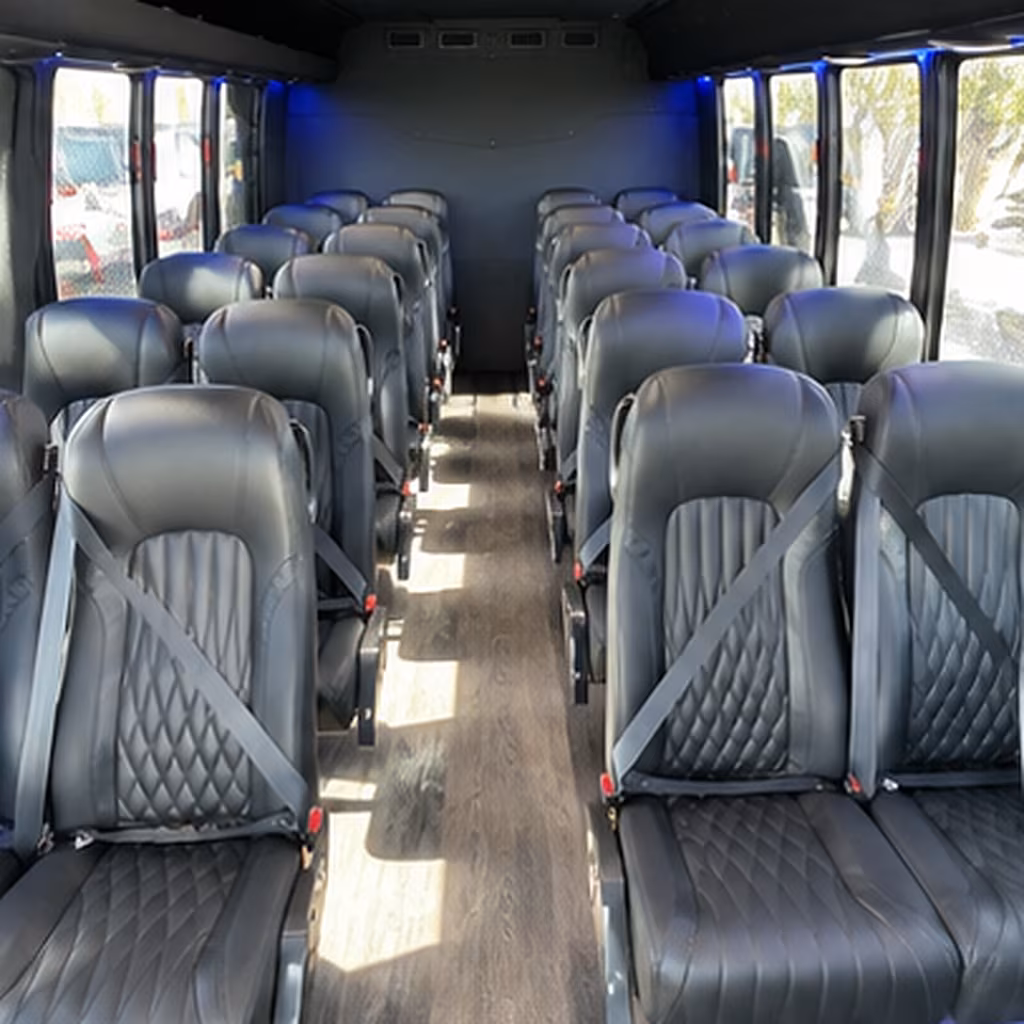 jersey city 28 passenger minibus inside