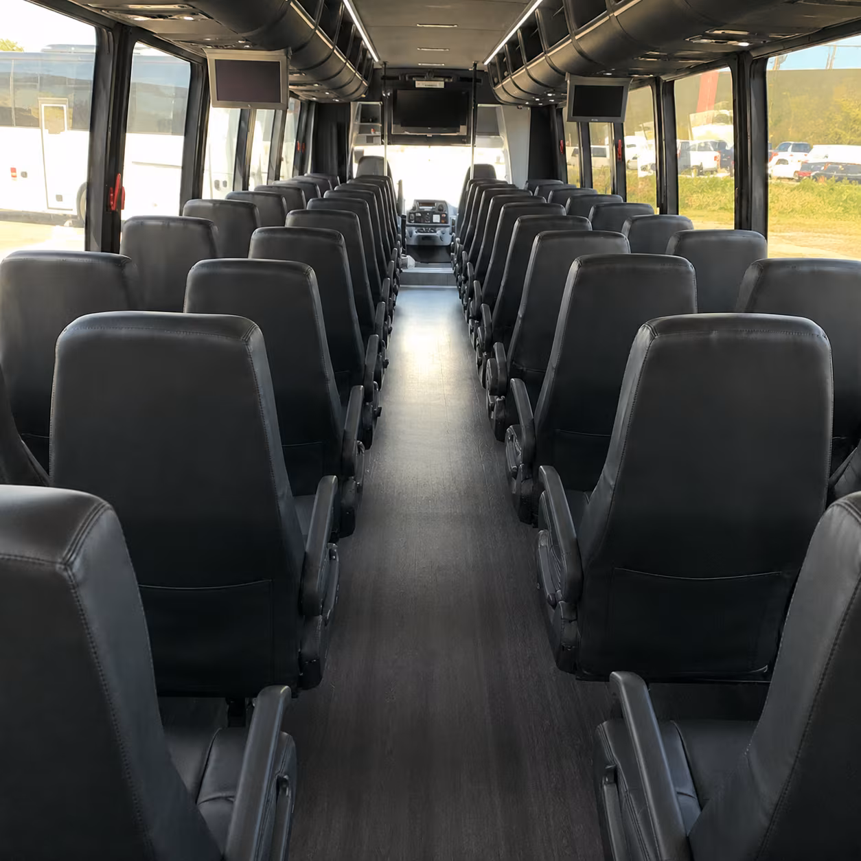 jersey city 28 passenger minibus interior
