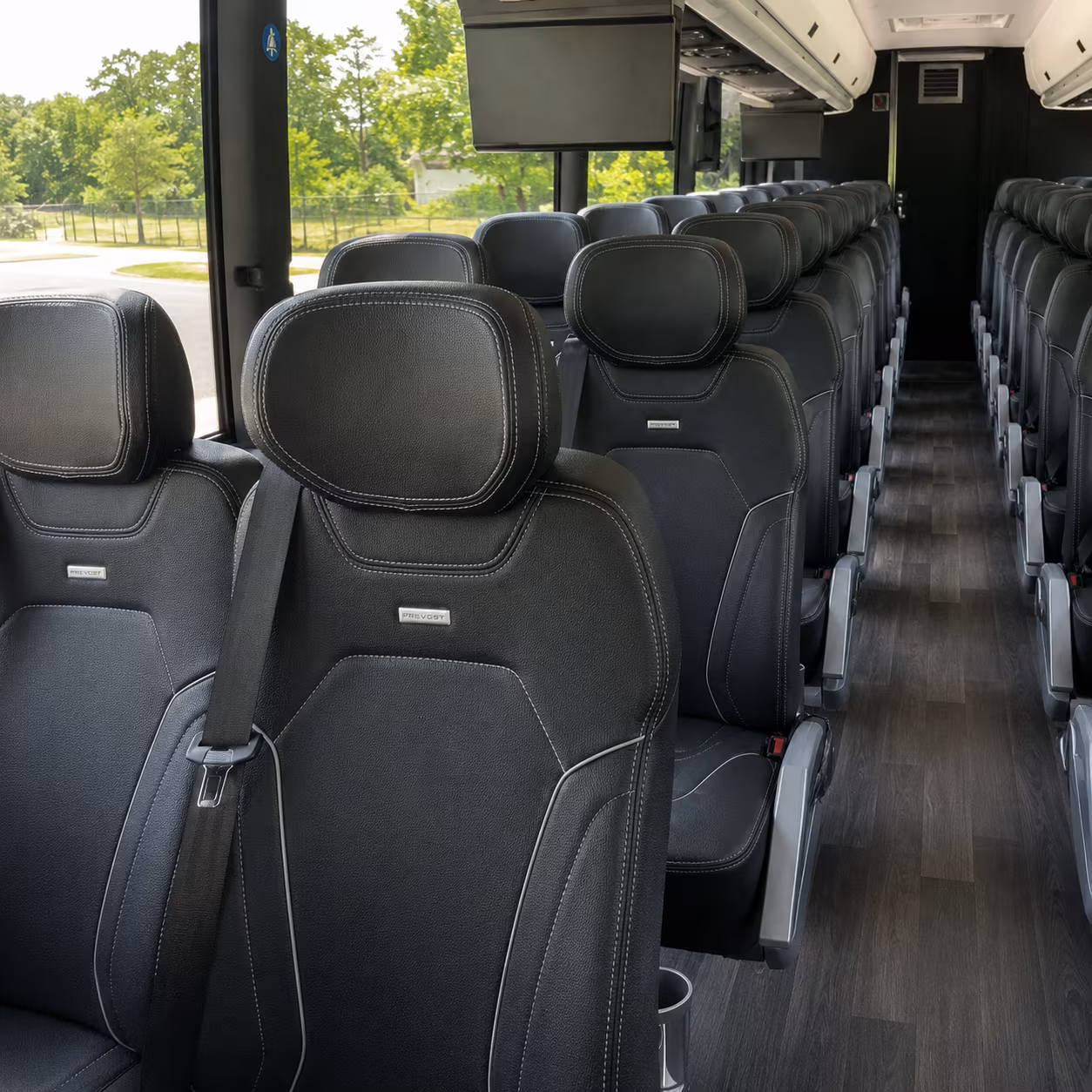 jersey city 56 passenger charter bus interior