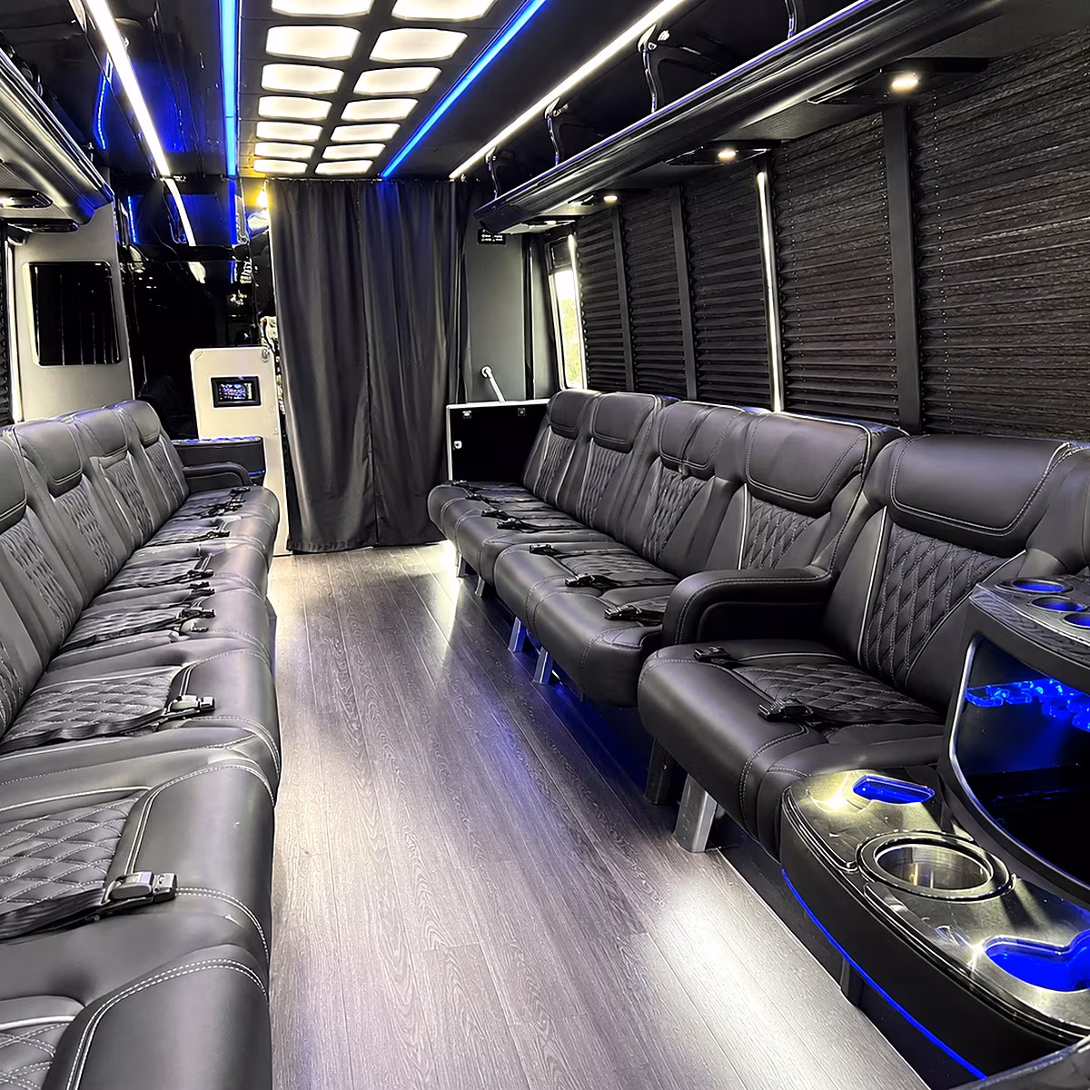 jersey city party bus rental interior